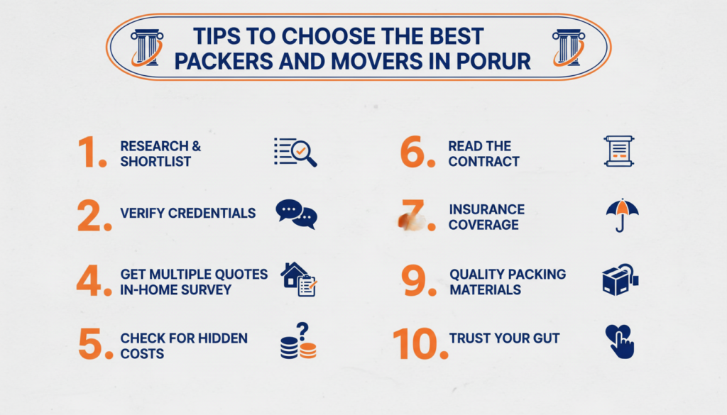 Tips to Choose the Best Packers and Movers in Porur
