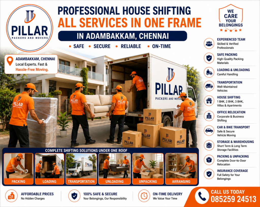 Professional House Shifting Services in Adambakkam