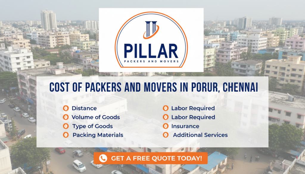 Cost of Packers and Movers in Porur, Chennai