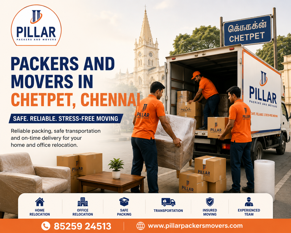 Packers and Movers in Chetpet, Chennai – Pillar packers and movers