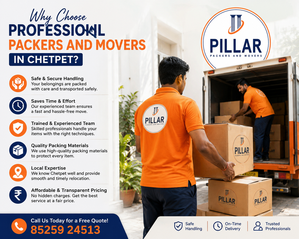 Why Choose Professional Packers and Movers in Chetpet?