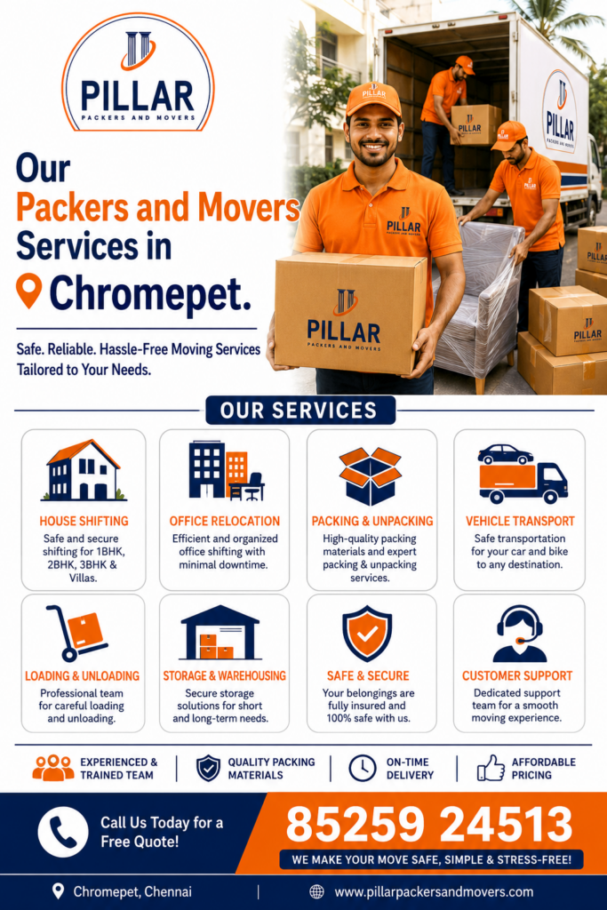 Our Packers and Movers Services in Chromepet