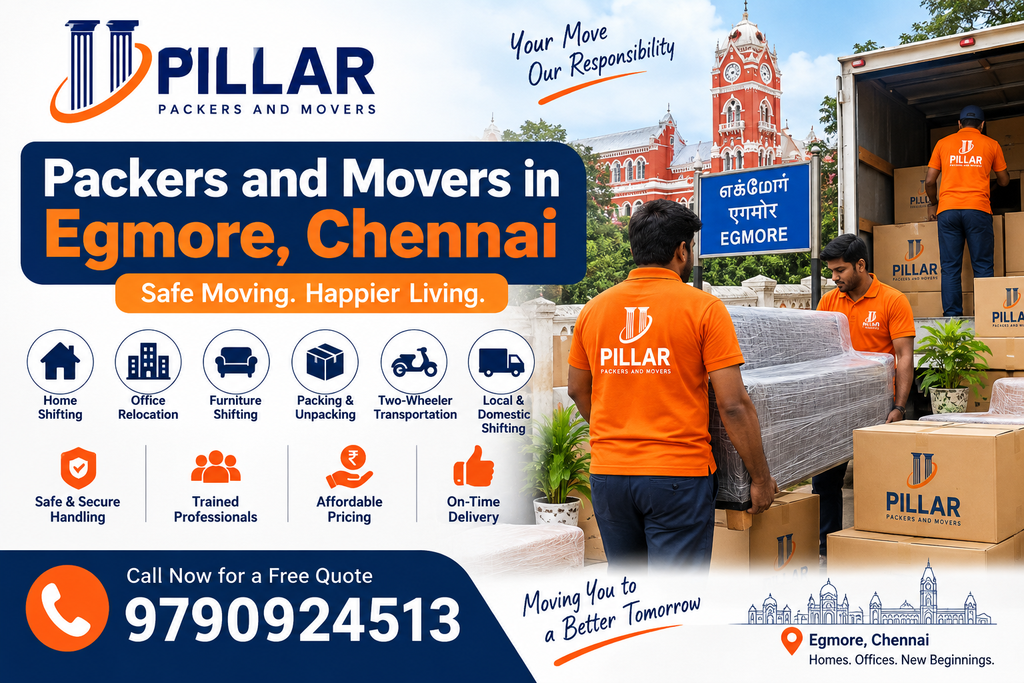 Packers and Movers in Egmore, Chennai – Pillar packers and movers